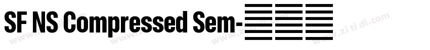 SF NS Compressed Sem字体转换